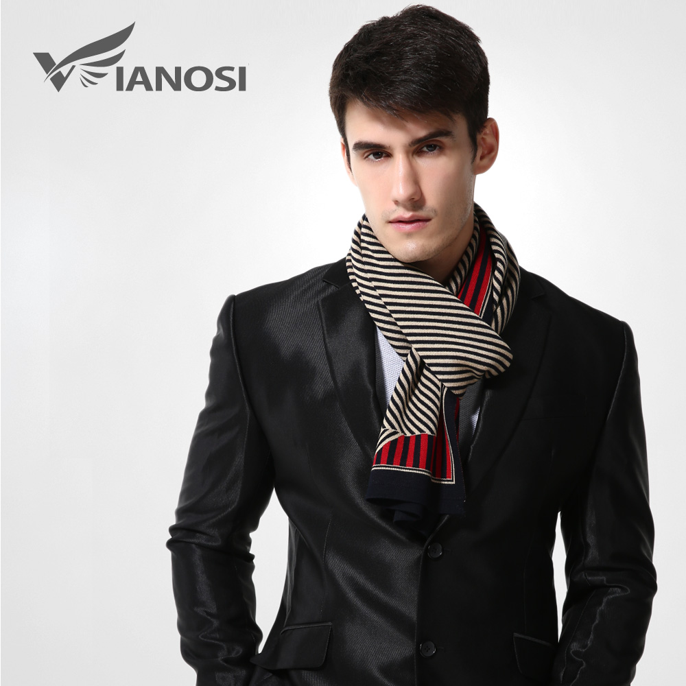 scarves for men [vianosi] fashion design striped scarf men wool shawl winter warm scarves  luxury wrap echarpe ACFKHMX